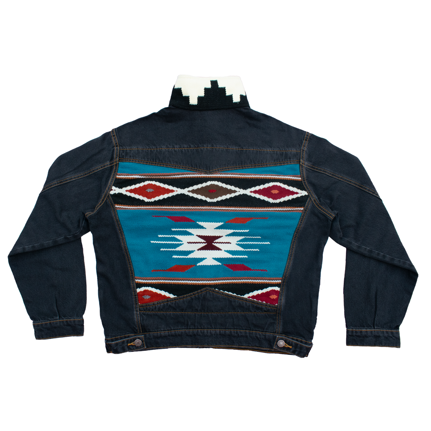 Geometrico mar black denim