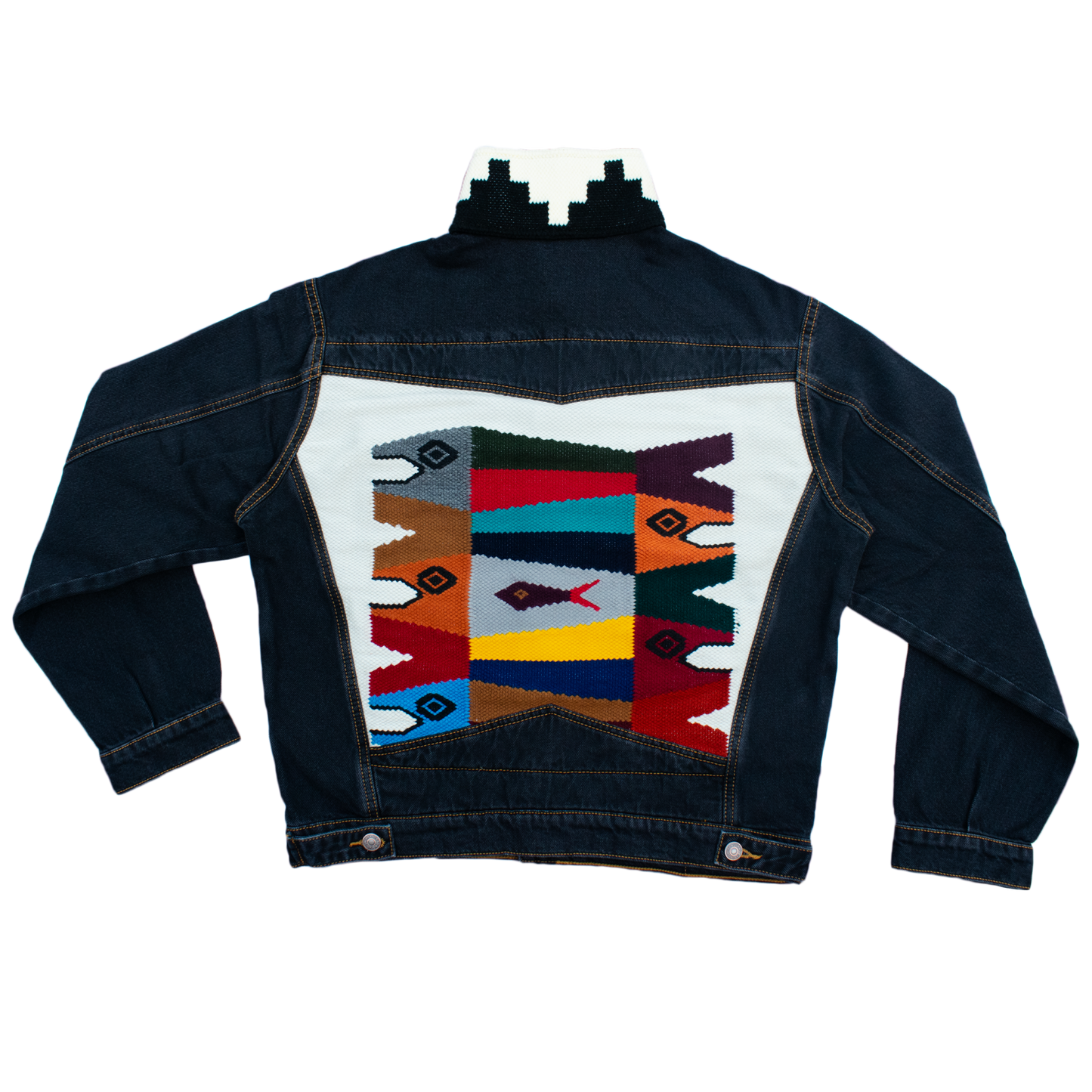 Pescados cuadrado black denim