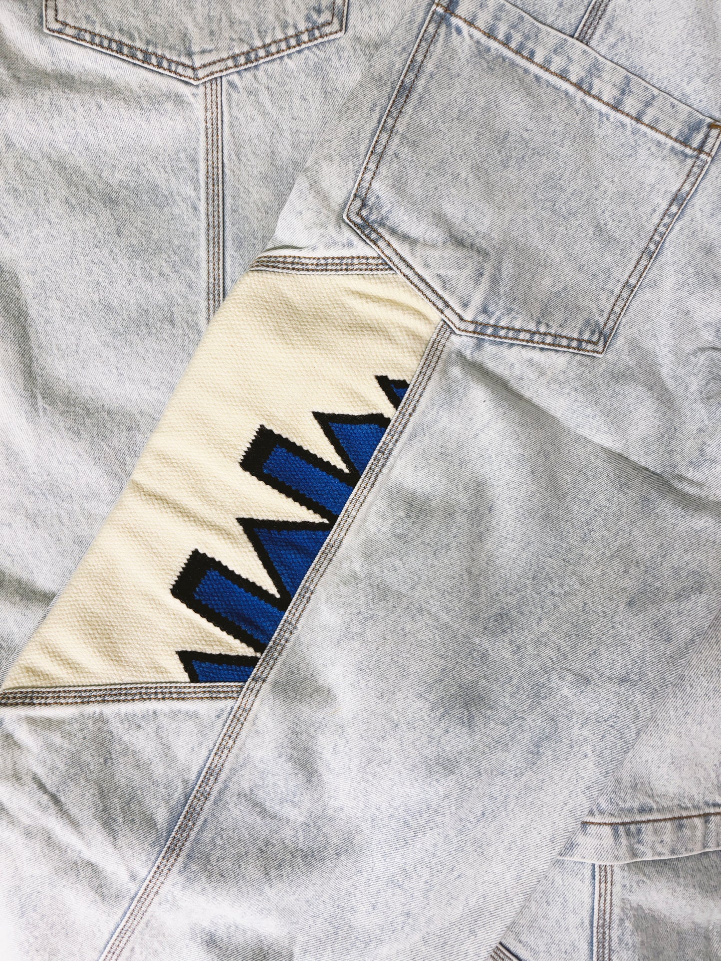 Fragmentos cabeza denim jeans