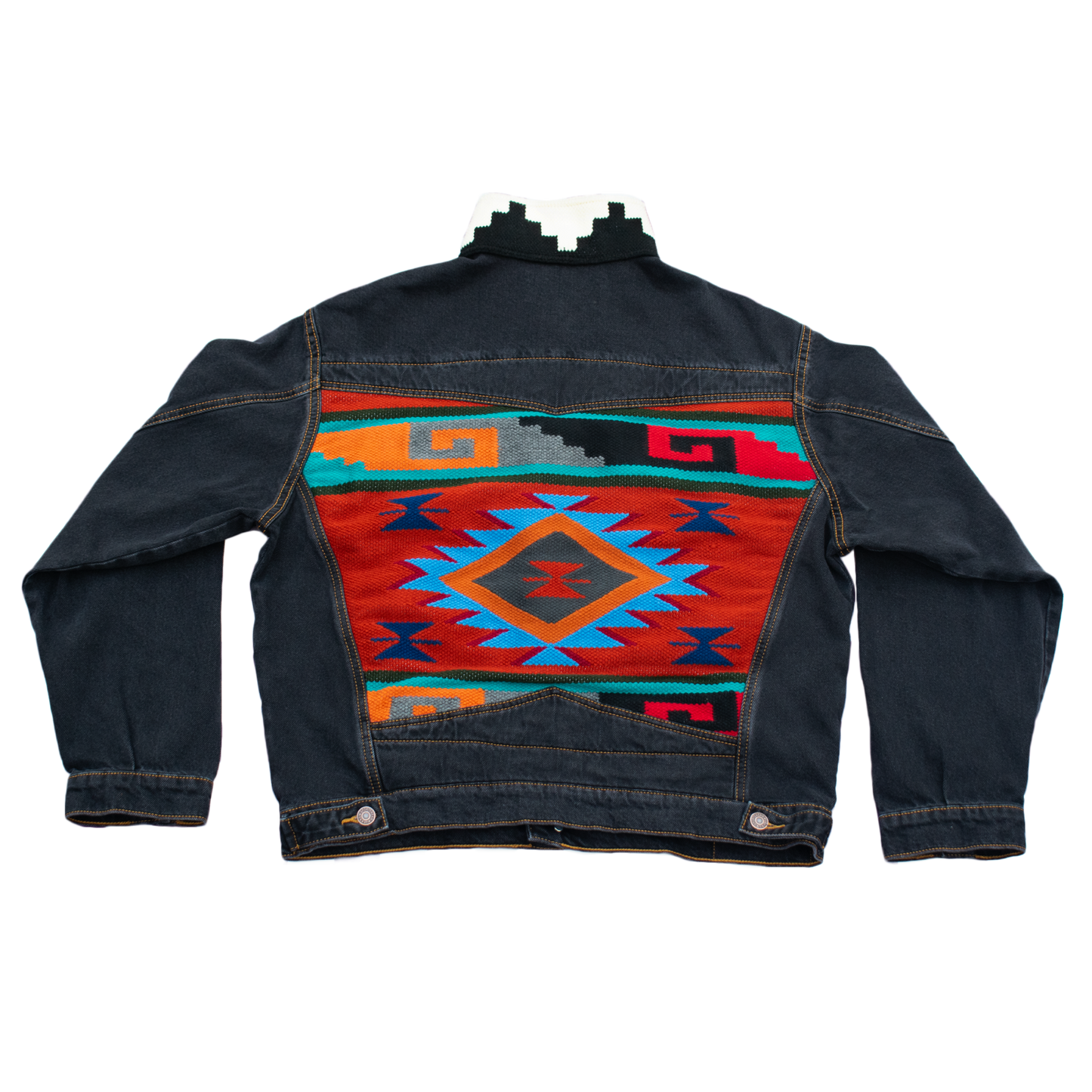 Geometrico espiral black denim