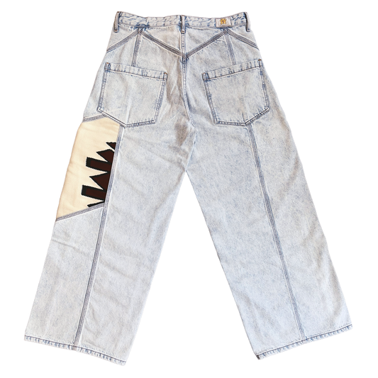 Fragmentos cabeza denim jeans