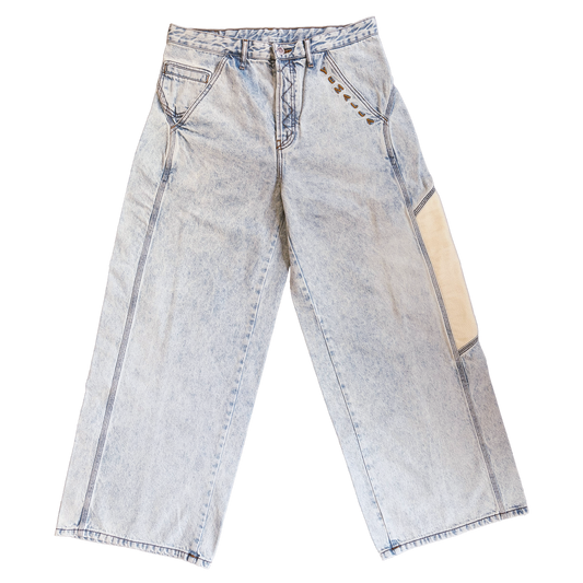 Fragmentos cabeza denim jeans
