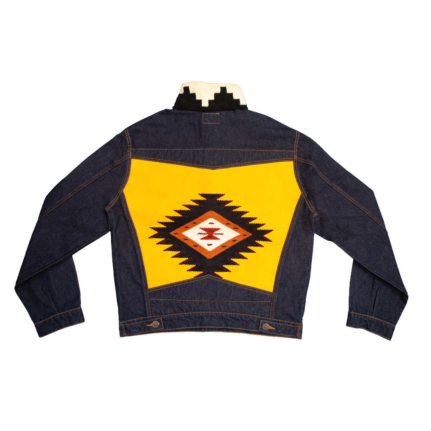 Geometrico trigo dark denim